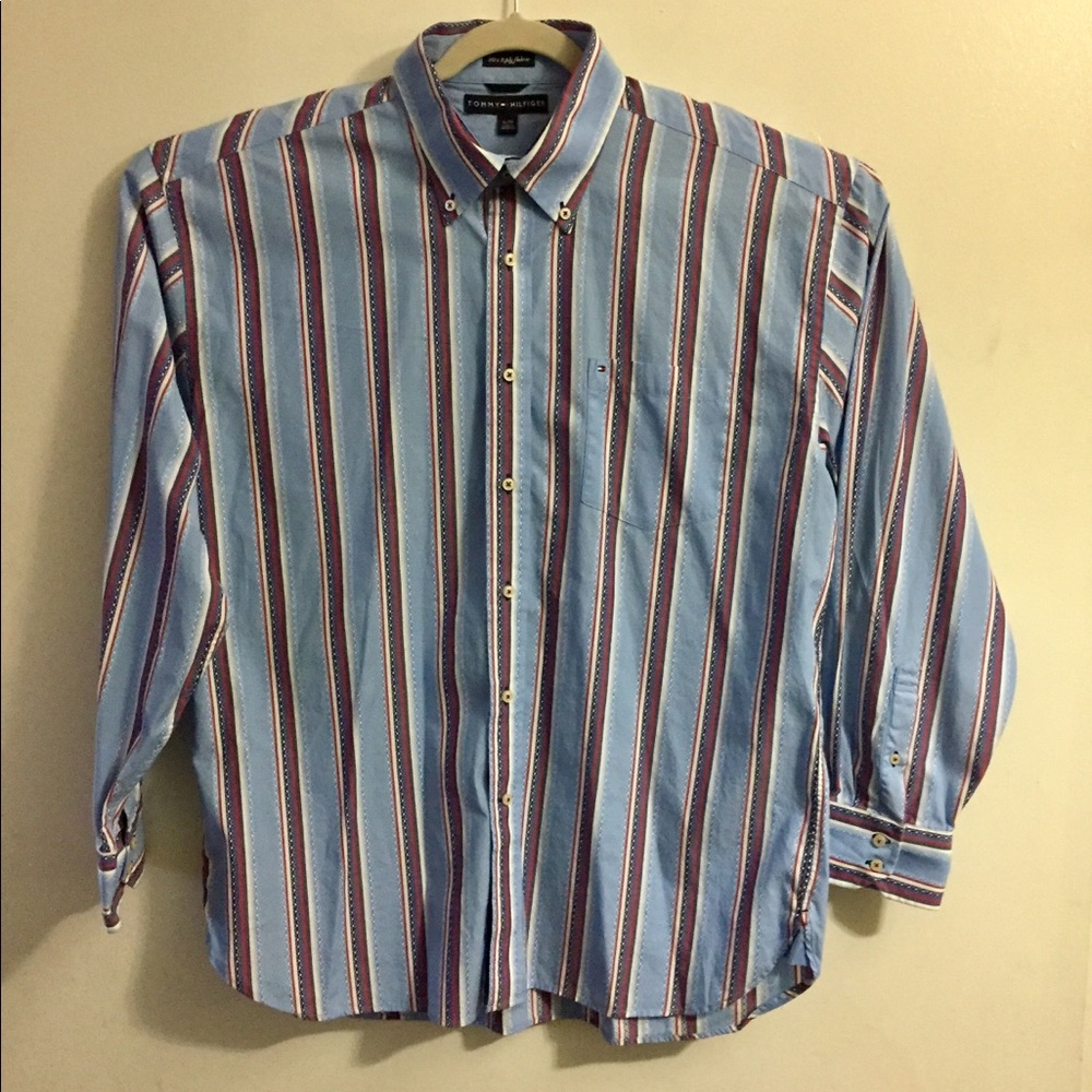 Tommy Hilfiger striped button down. Xlarge